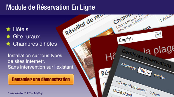 Module de réservation en ligne